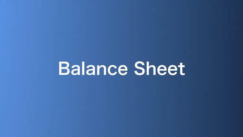 Balance Sheet