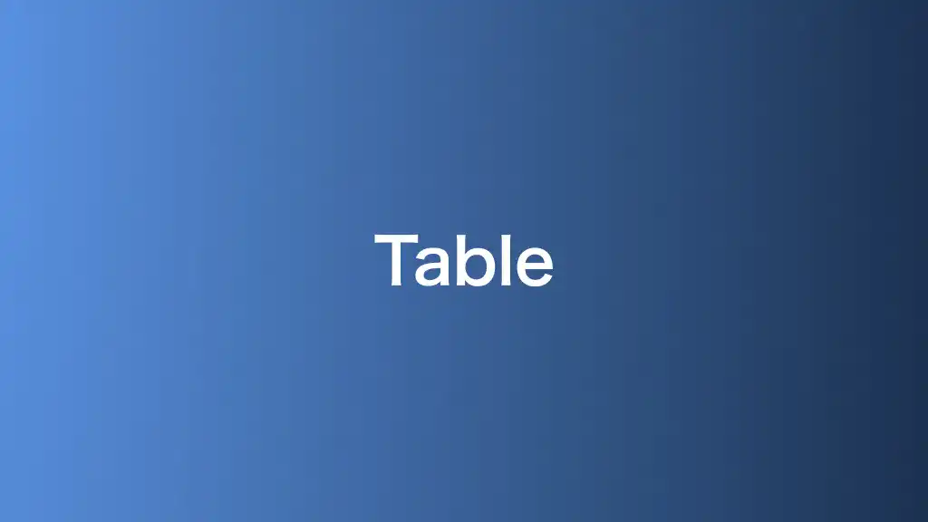 Table