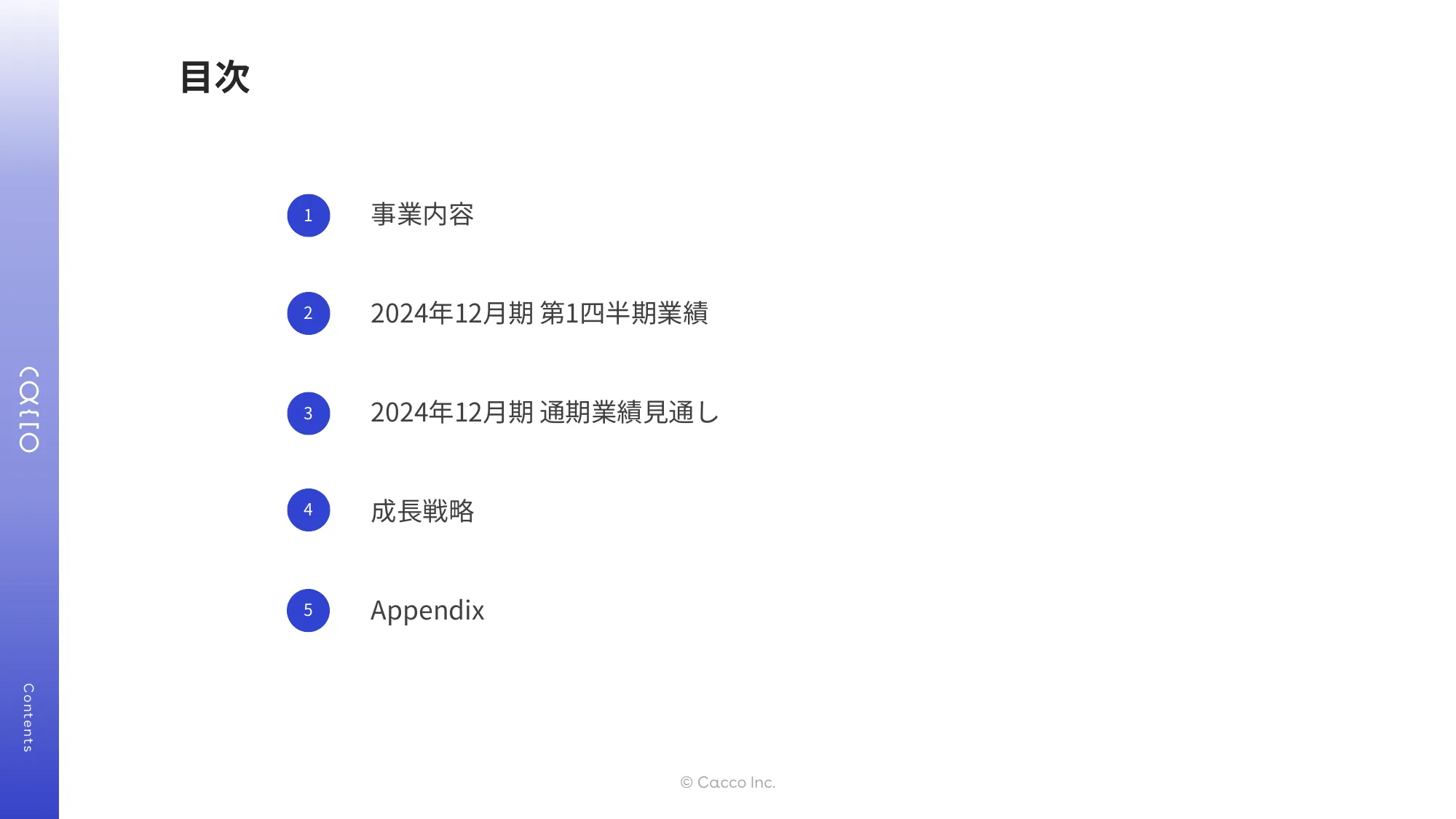 2024年12月期第1四半期決算説明資料｜かっこ株式会社