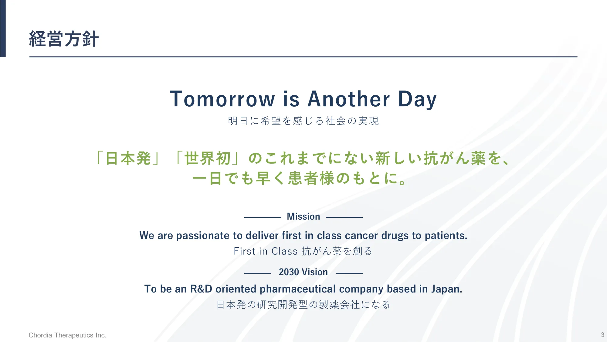 事業計画及び成長可能性に関する事項の開示｜Chordia Therapeutics株式会社