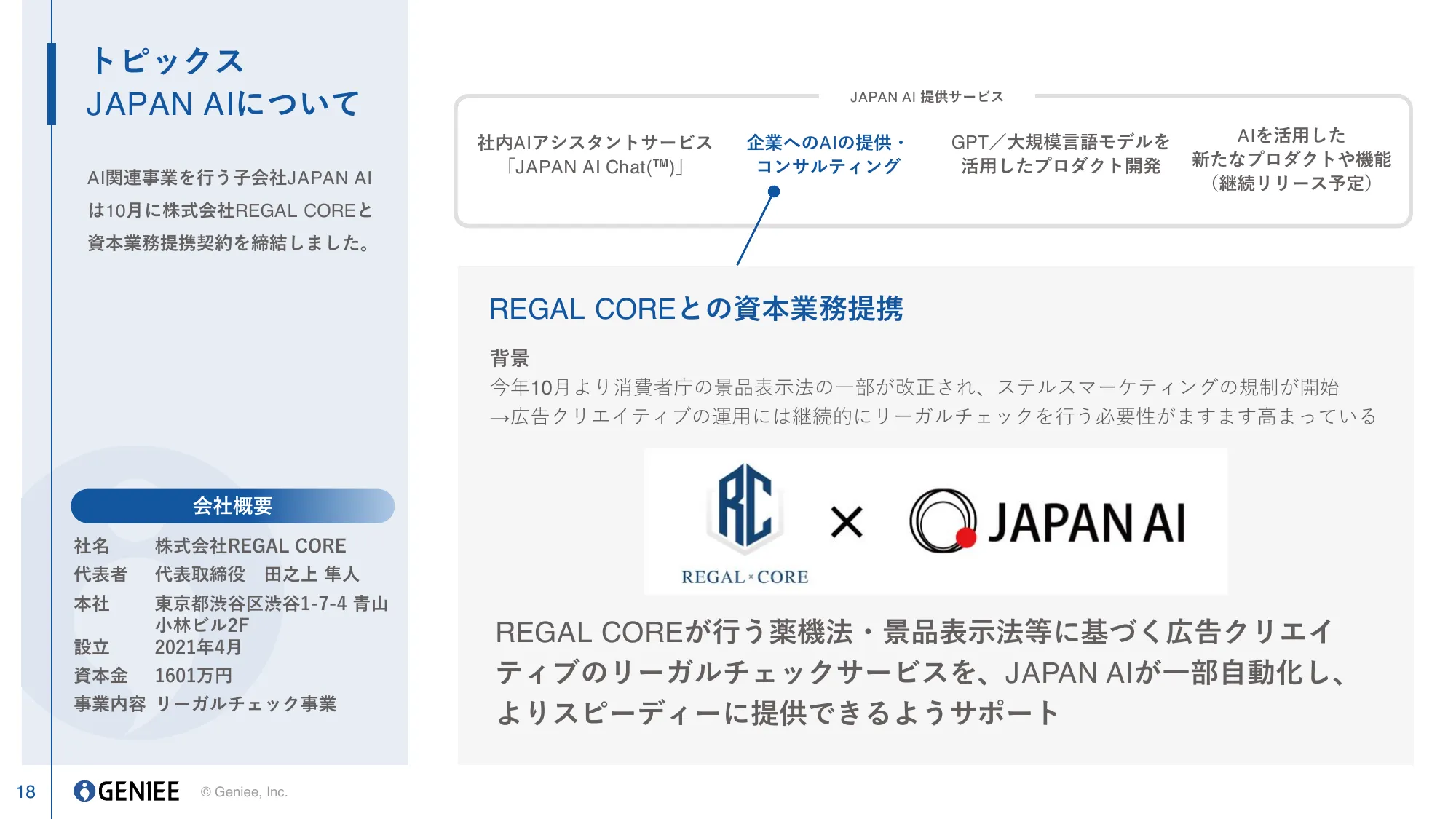 2024年3月期 第2四半期決算説明資料｜株式会社ジーニー