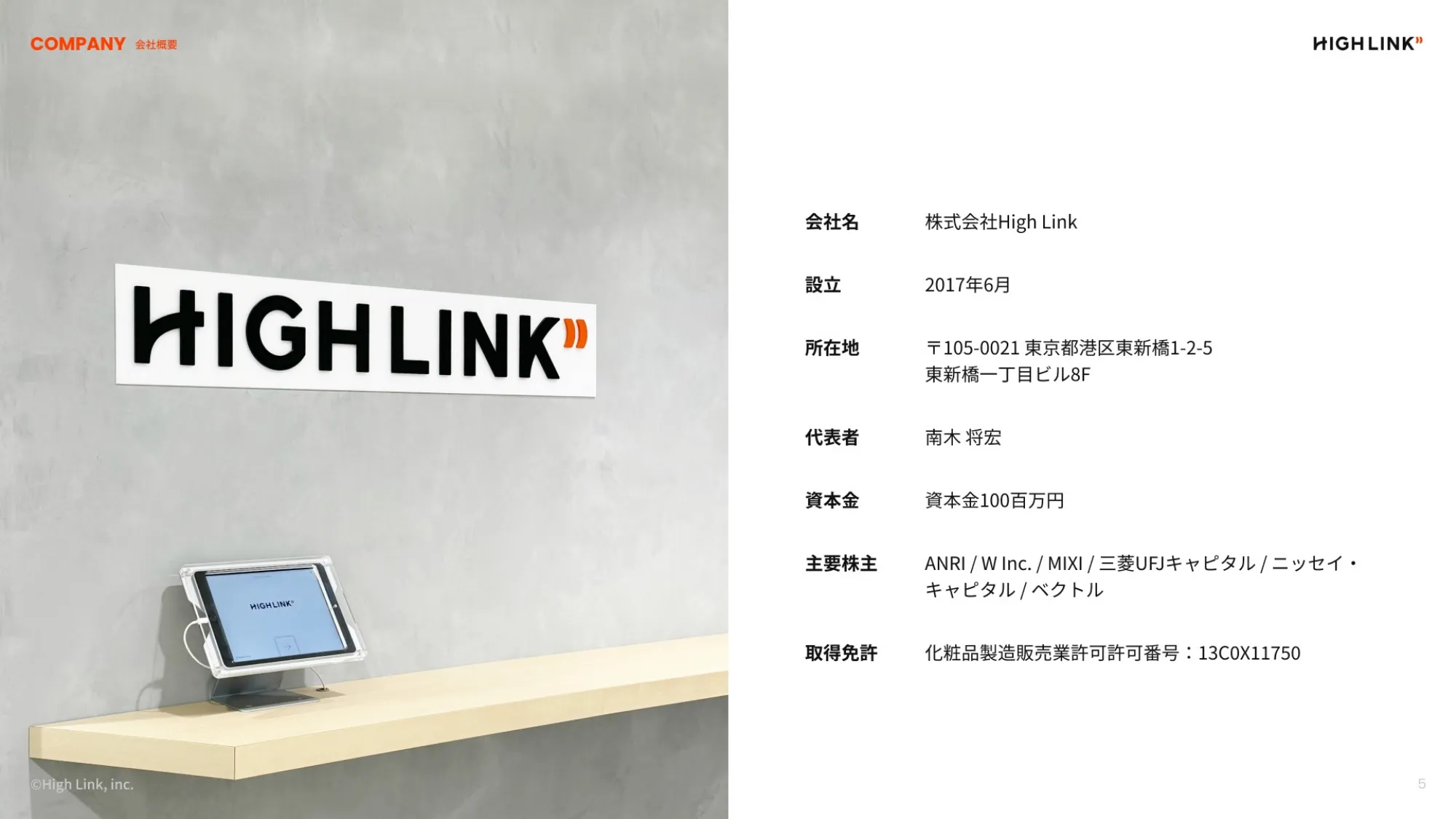 株式会社High Link_会社紹介資料