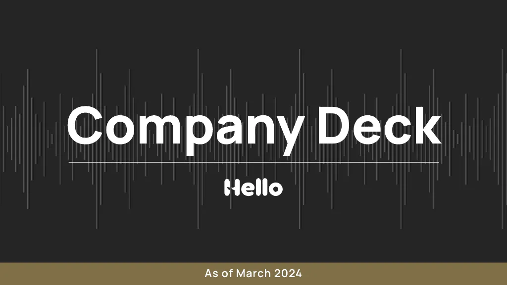 株式会社ハロー - Company Deck