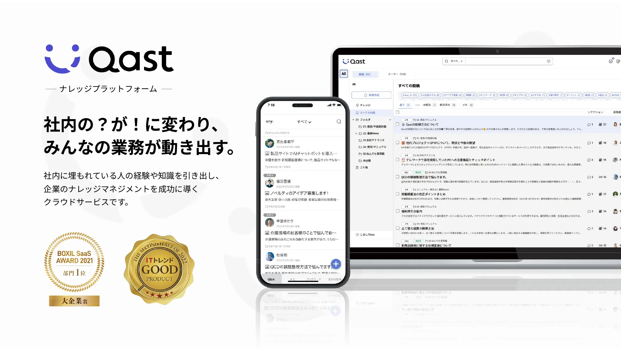 ナレッジプラットフォーム「Qast」のサービス紹介資料