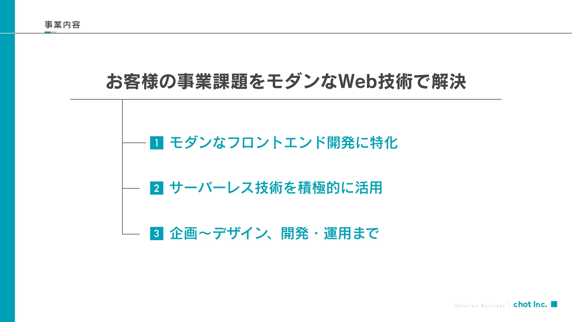 ちょっと株式会社 会社説明資料