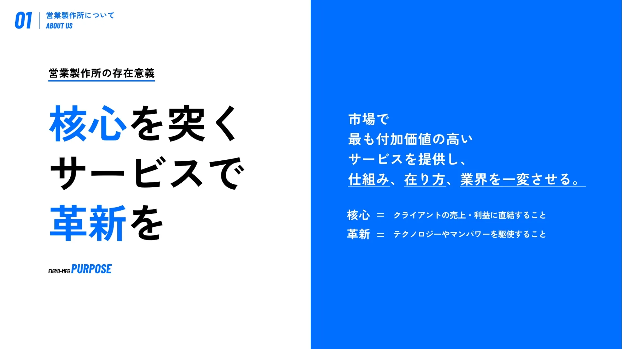 営業製作所採用ピッチ資料