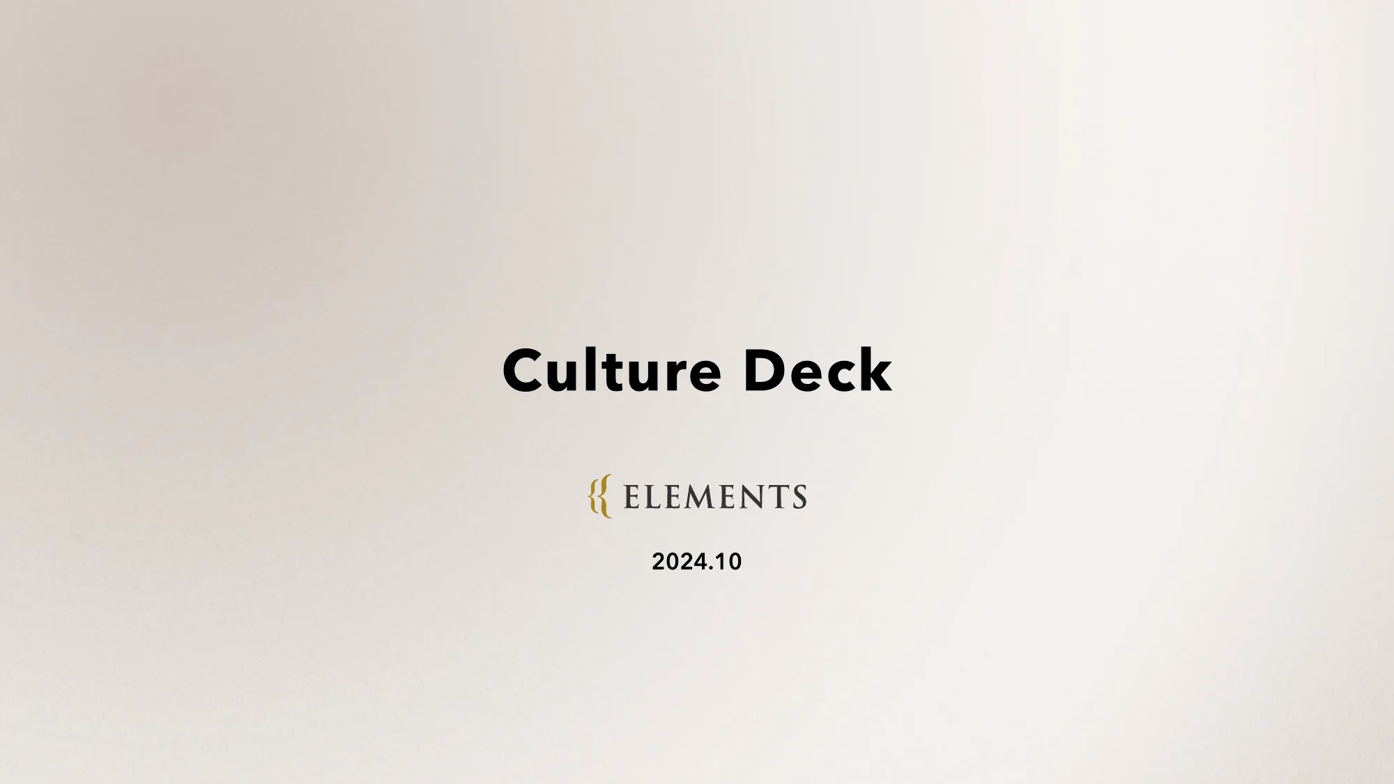 ELEMENTS CULTURE DECK