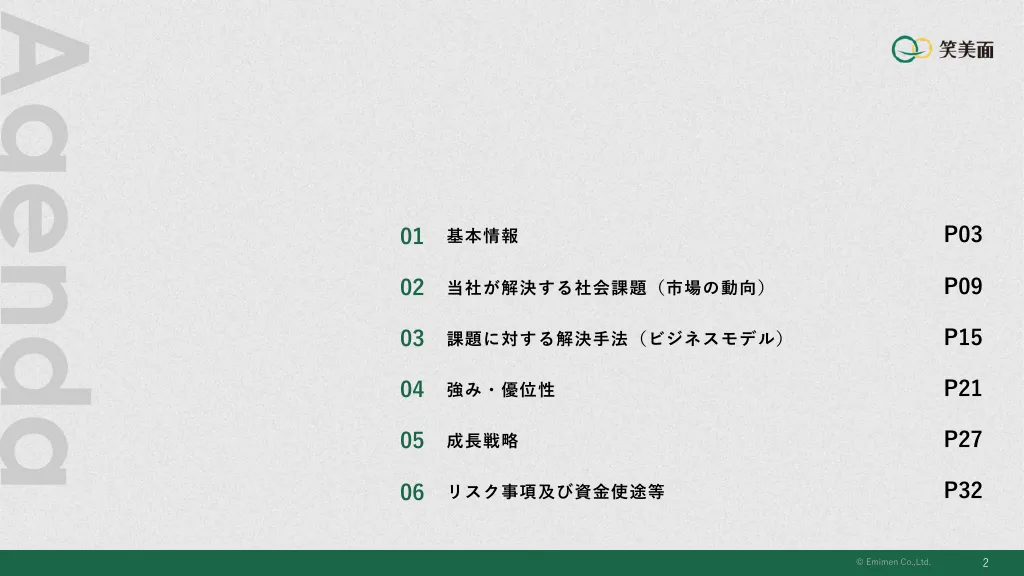 事業計画及び成長可能性に関する説明資料｜株式会社笑美面