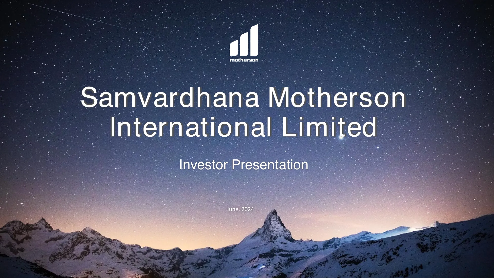 Samvardhana Motherson International Limited Investor Presentation