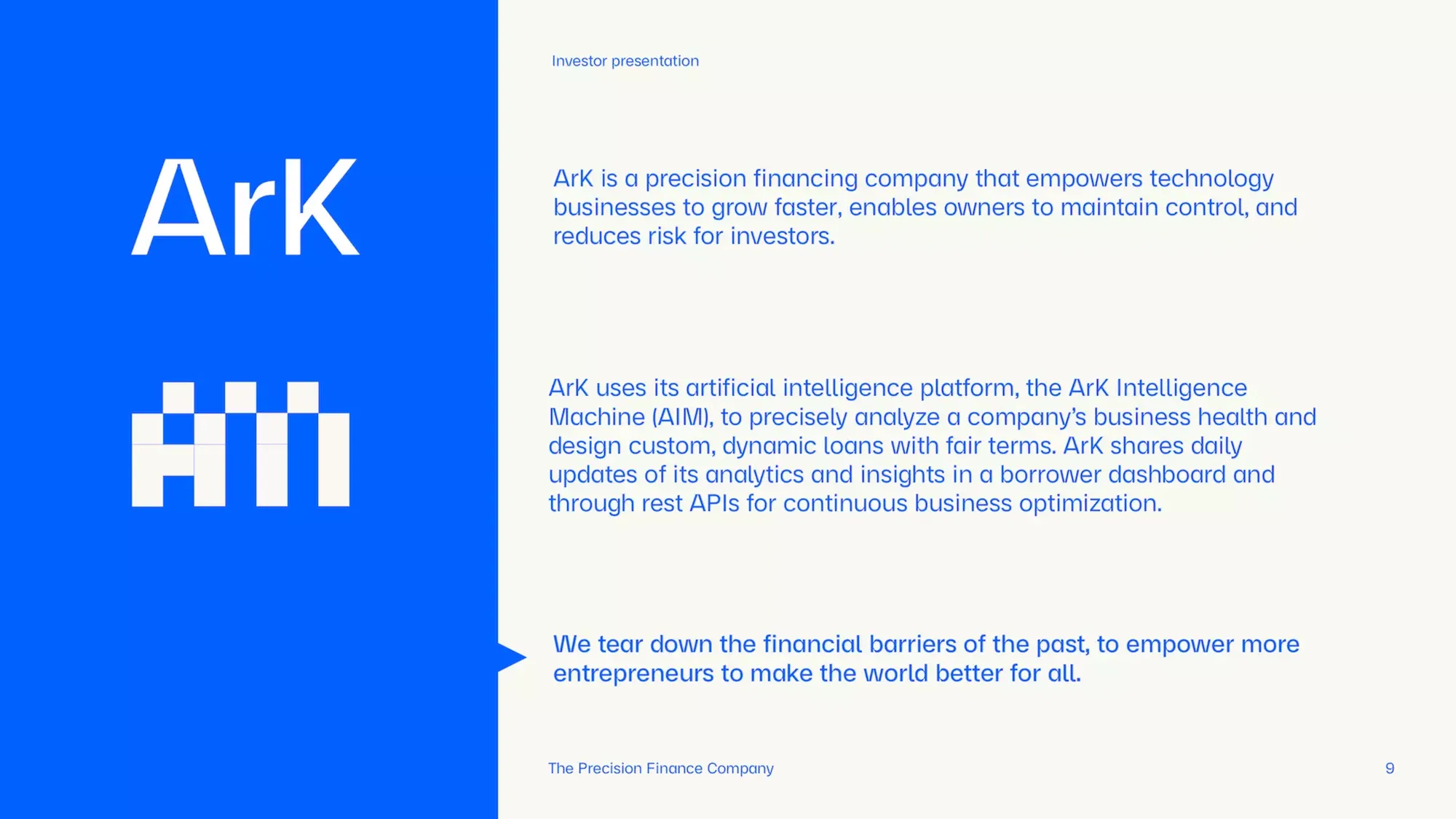 Ark Kapital's $182M pitch deck for AI-driven early-stage investments 