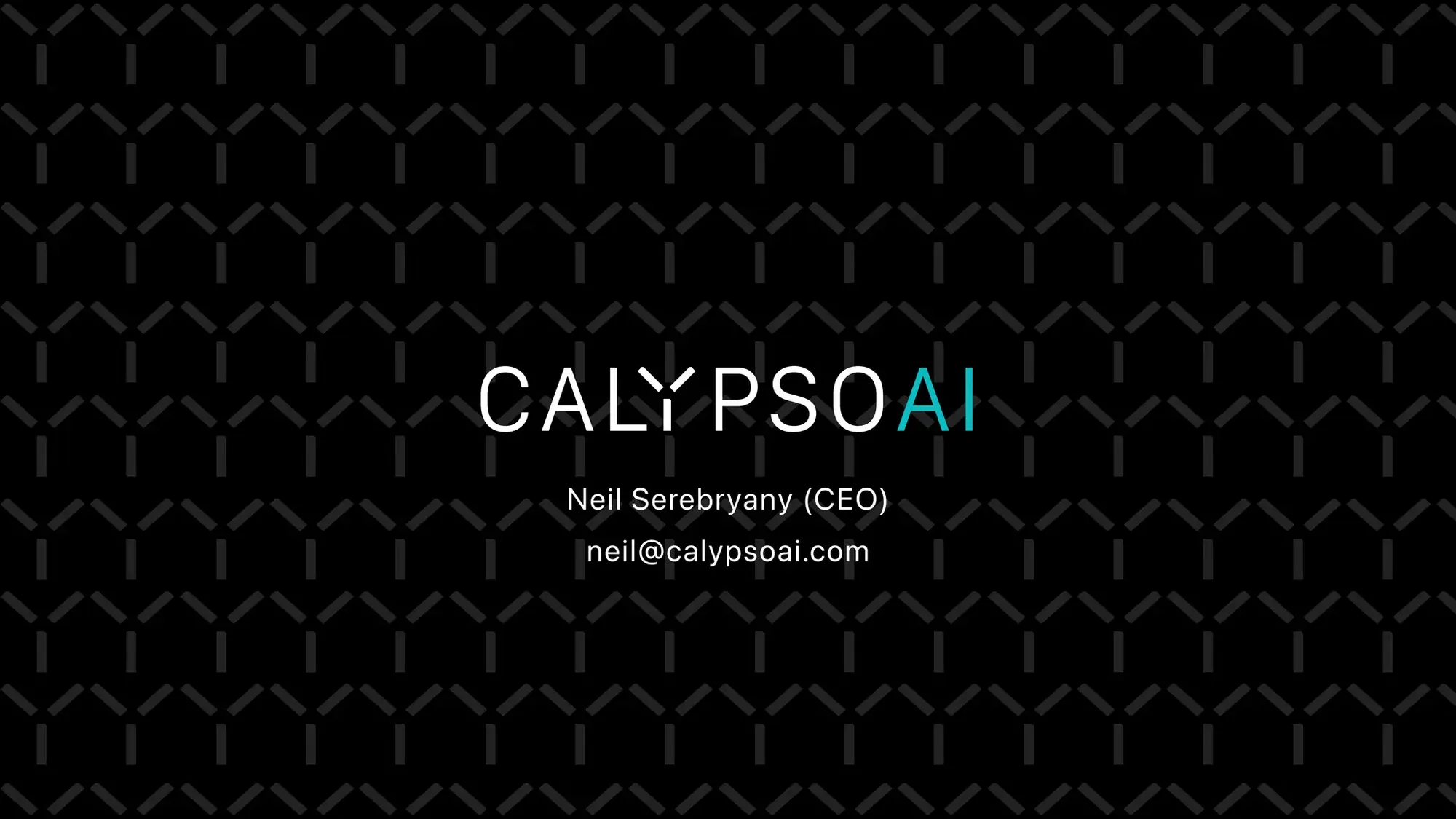 CalypsoAI Investor Pitch Deck November 2022