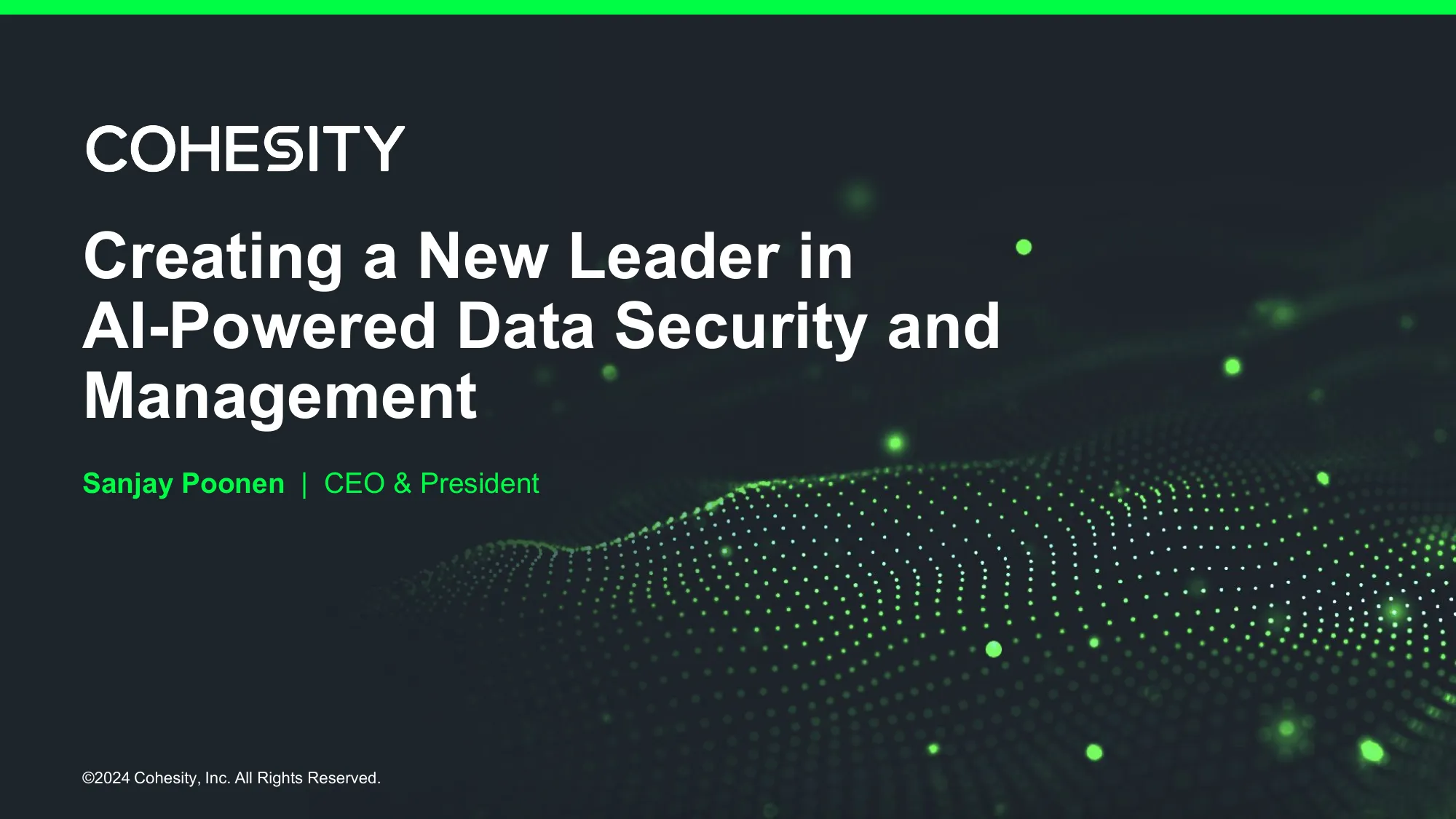 Creating a New Leader in AI-Powered Data Security and Management