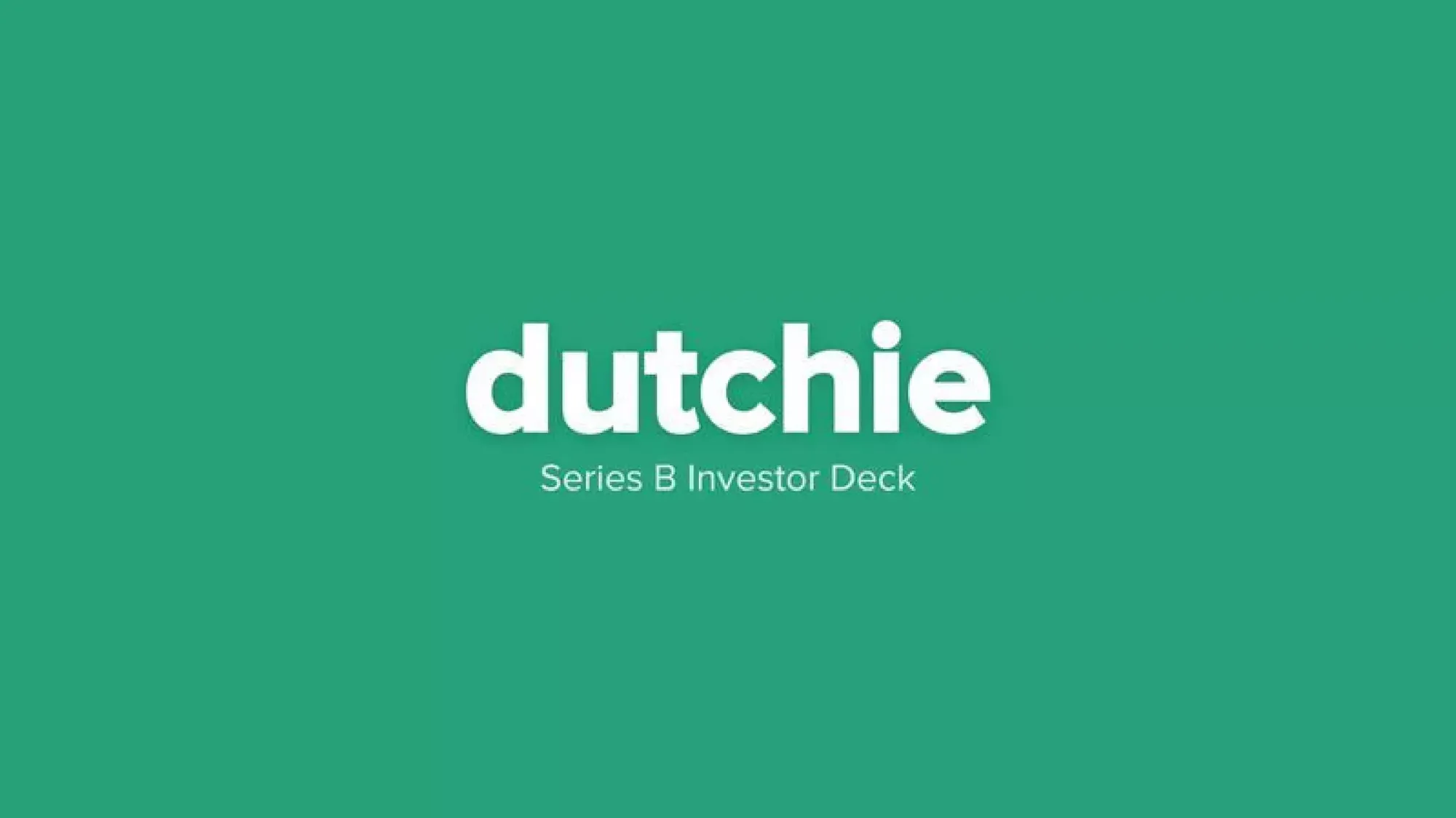 Dutchie Series B Investor Deck