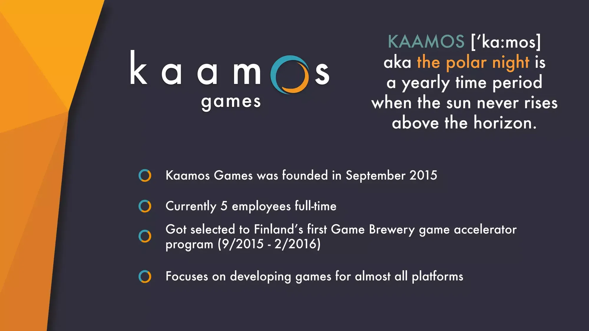 Kaamos Games Ltd. updated company deck