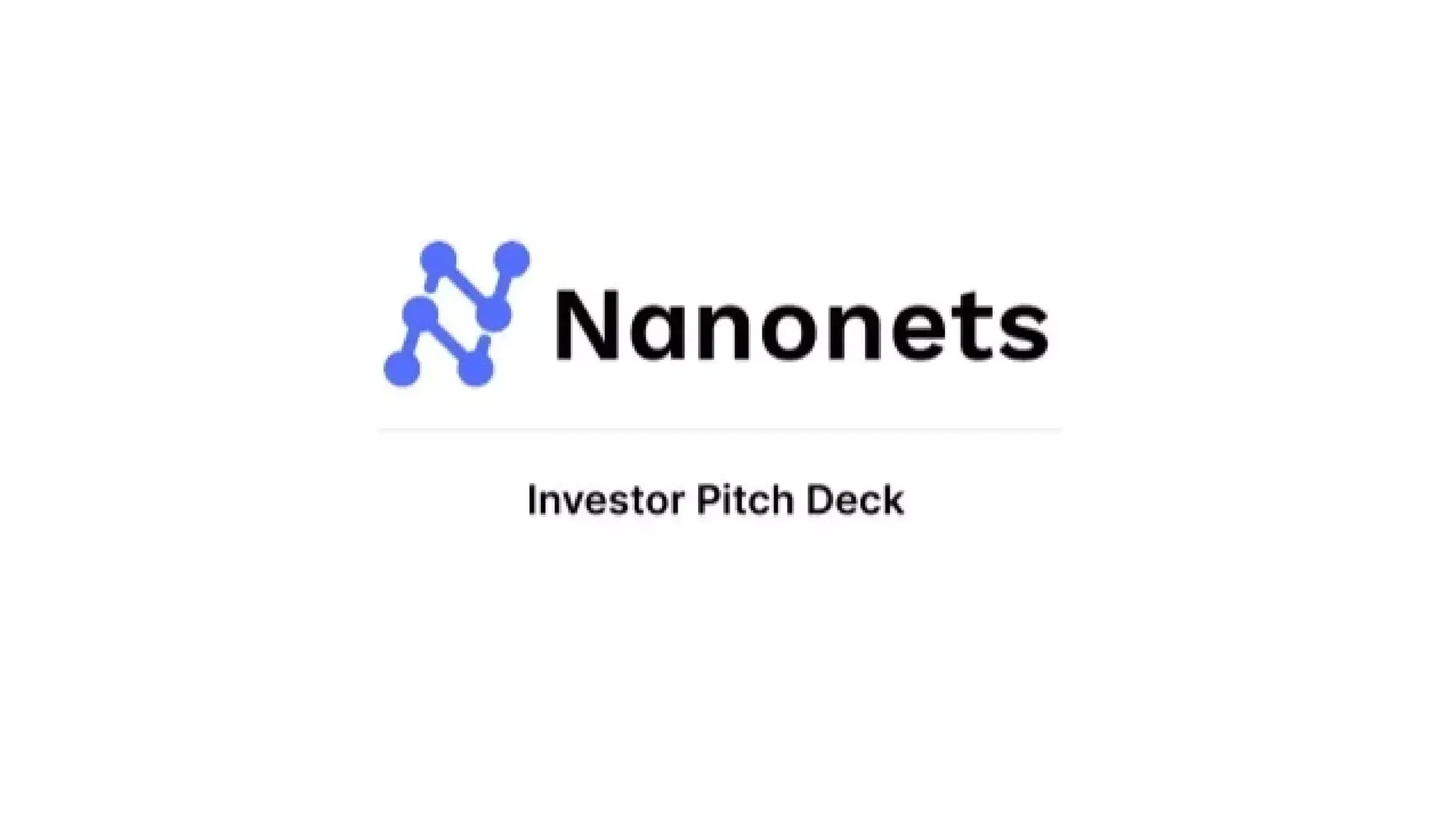 Nanonets Pitch Deck