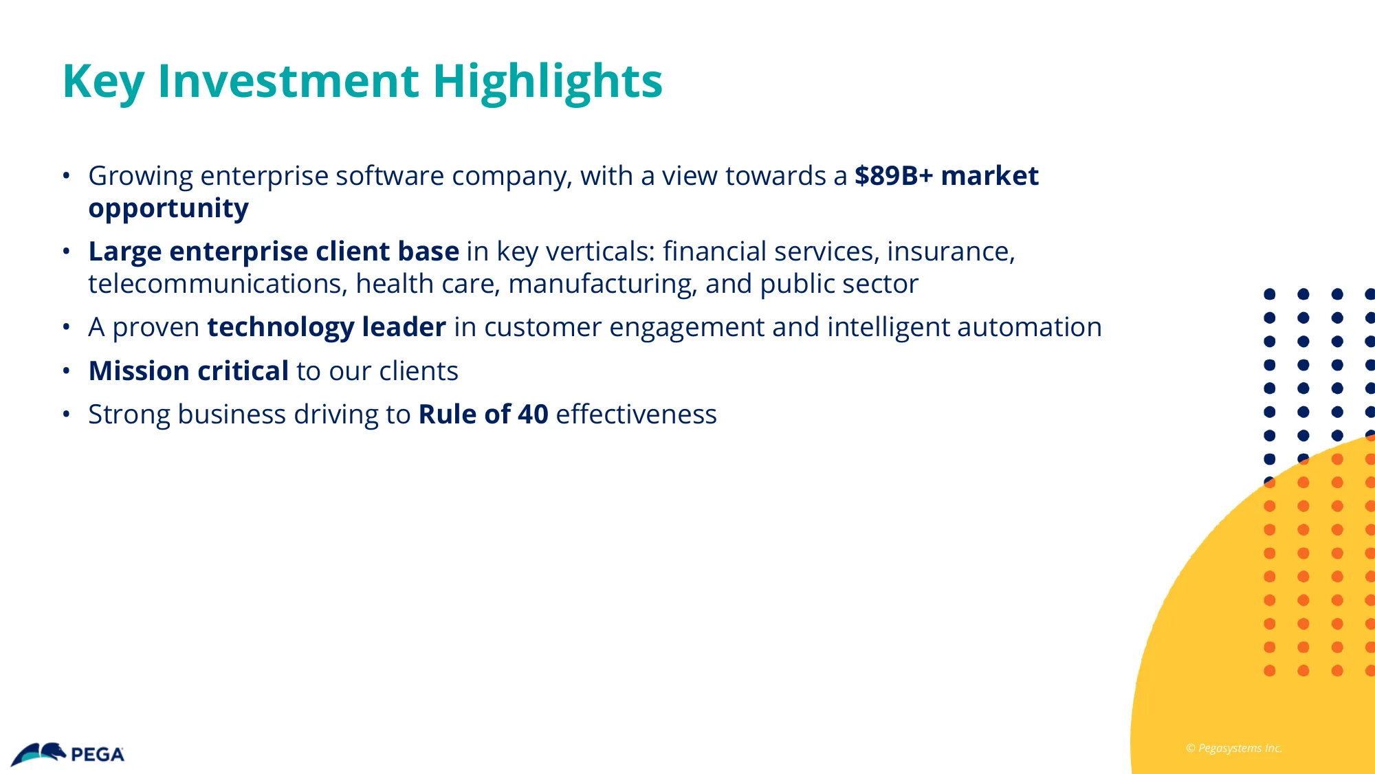 Pegasystems Investor Presentation Q1 2024 | PEGA