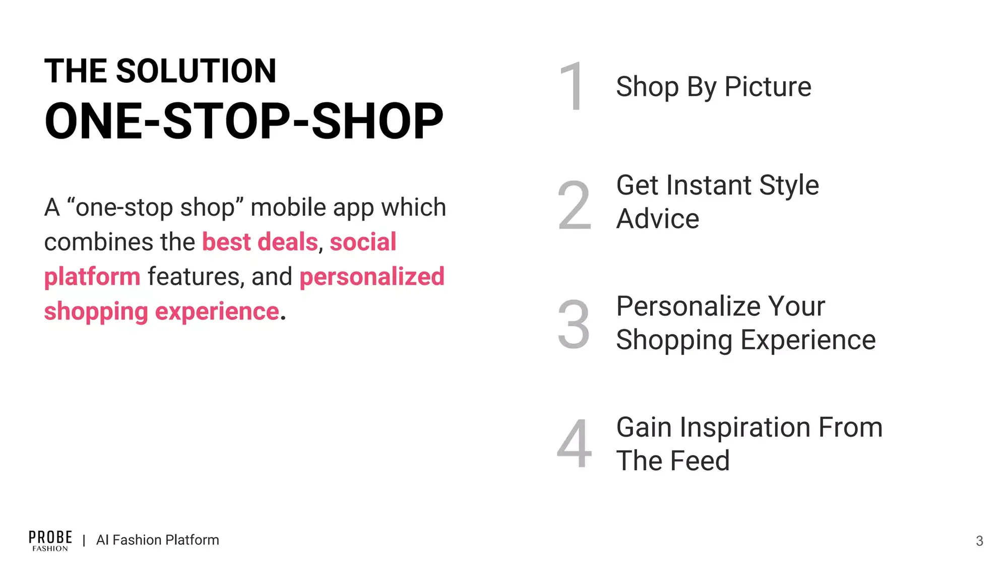 Probe Fashion AI Fashion Platform - pitch deck
