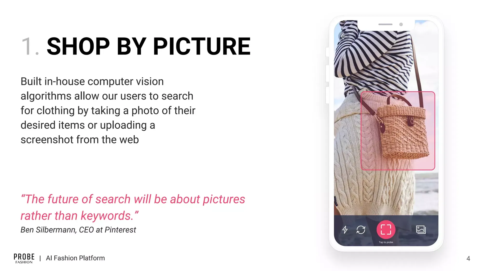 Probe Fashion AI Fashion Platform - pitch deck