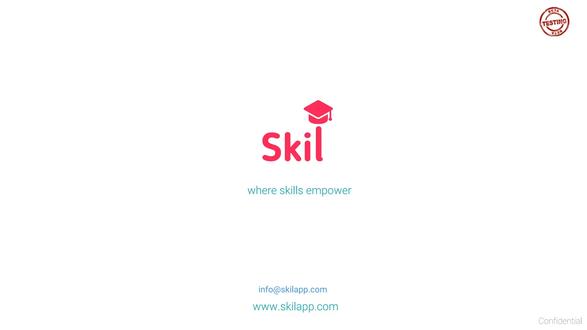 Skil app Company slide deck