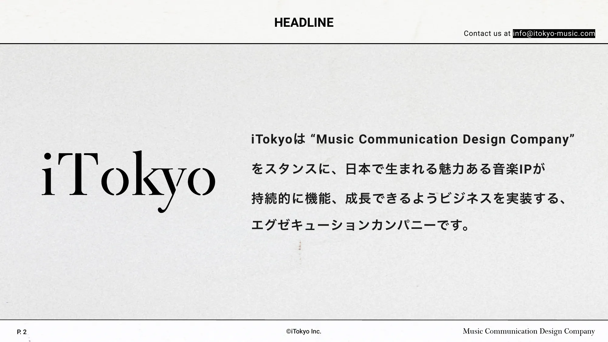 iTokyo Inc.｜Company Profile