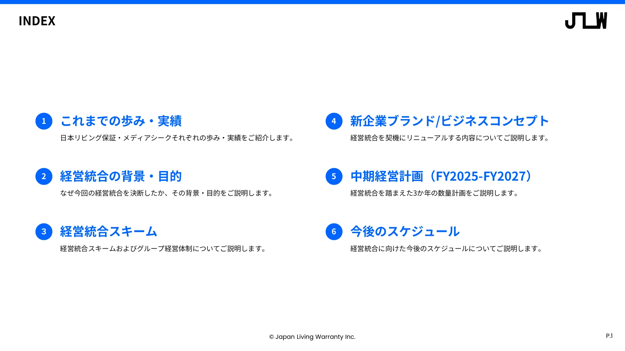 中期経営計画に関する説明資料｜日本リビング保証株式会社