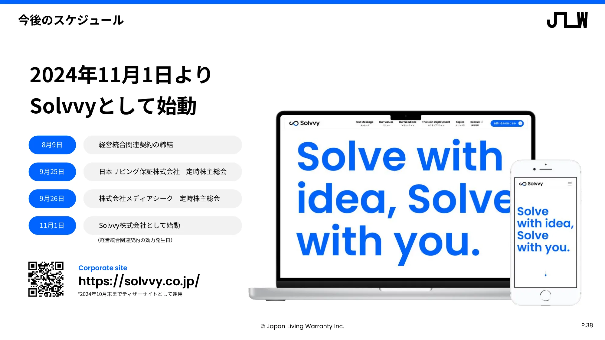 中期経営計画に関する説明資料｜日本リビング保証株式会社