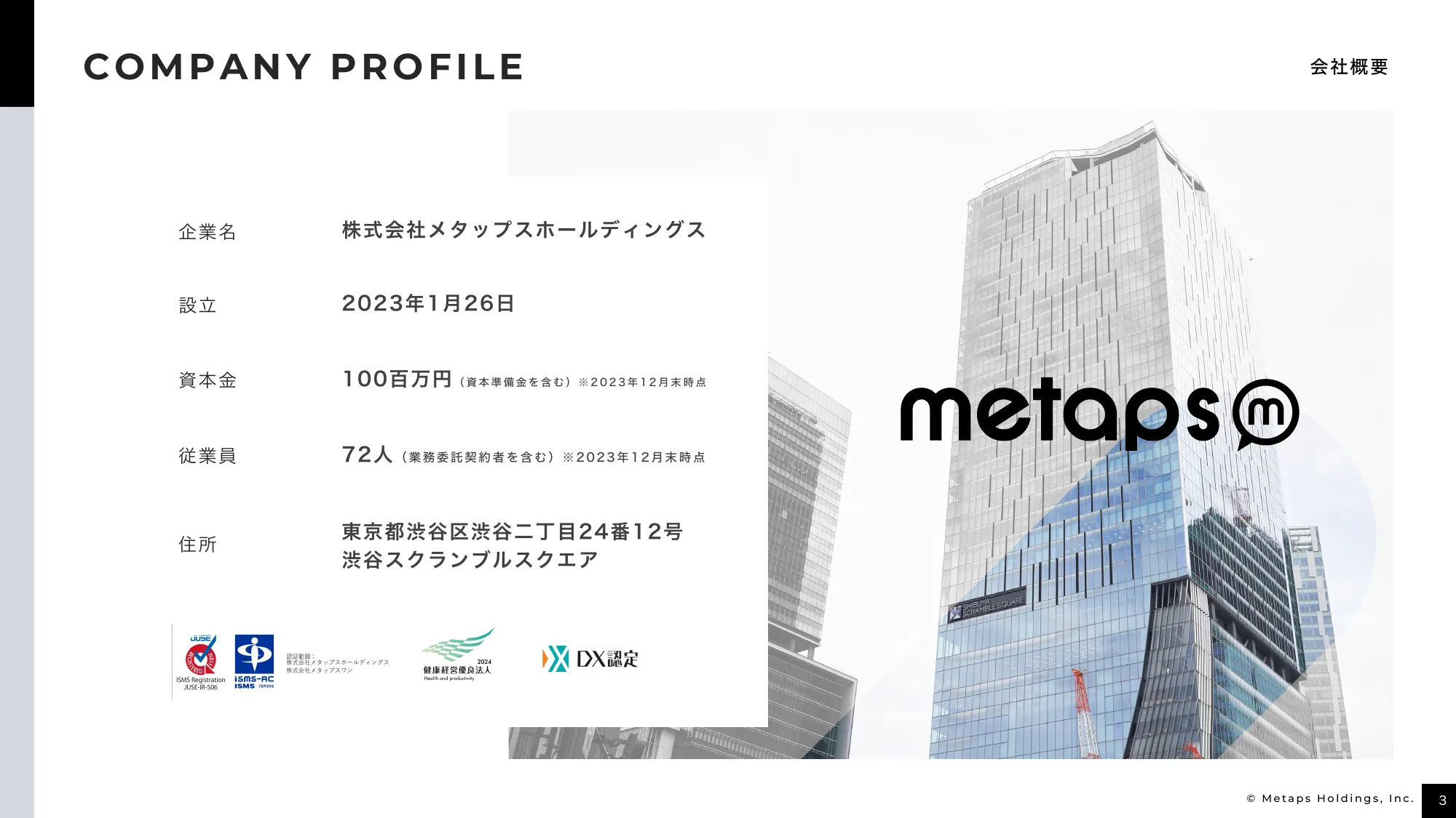 メタップスホールディングス会社紹介資料