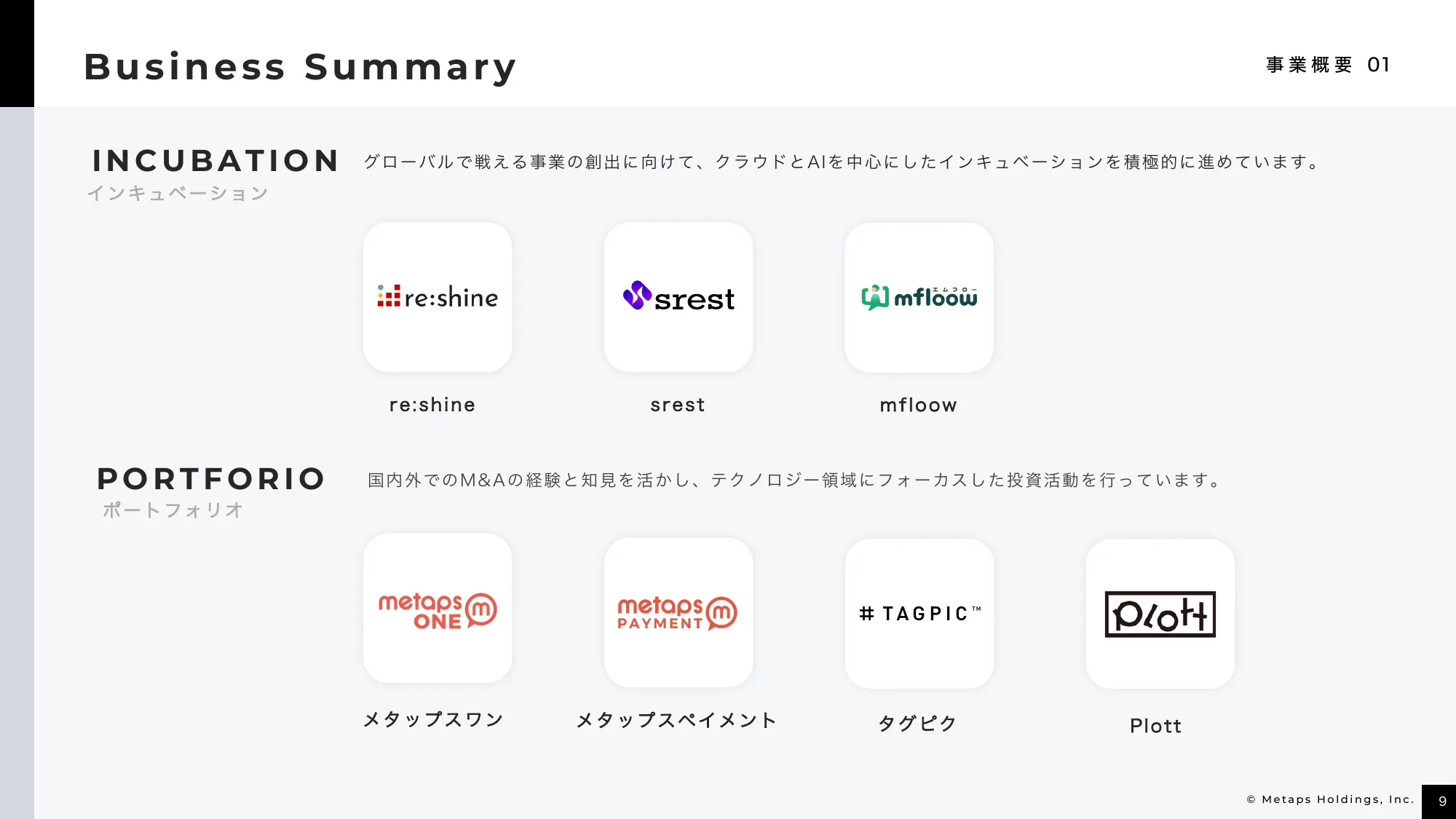 メタップスホールディングス会社紹介資料