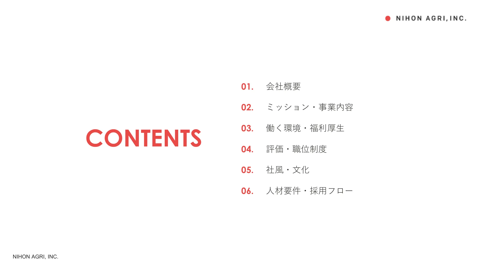 株式会社日本農業会社説明資料