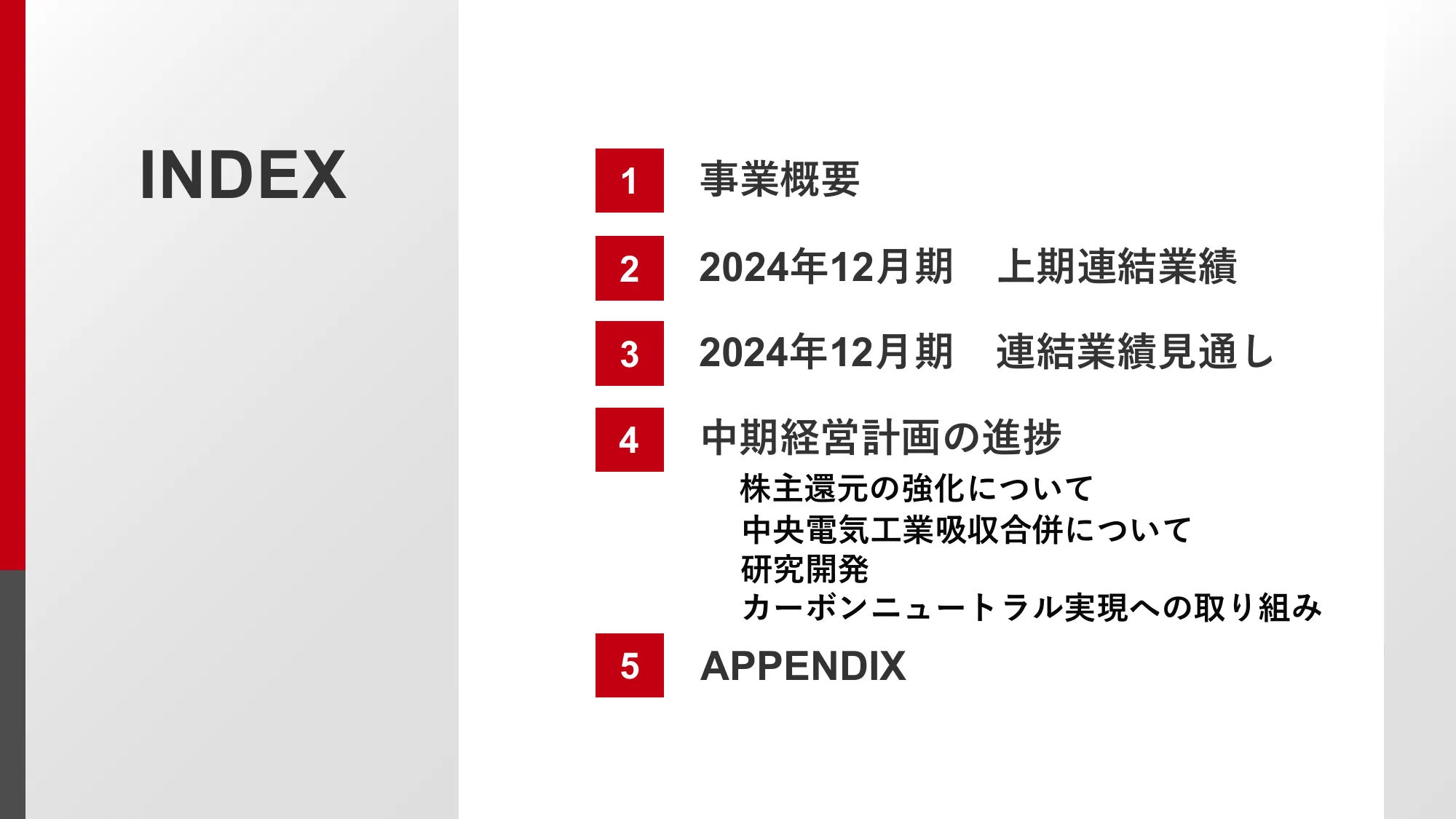 2024年12月期第２四半期(中間期)決算説明資料｜新日本電工株式会社