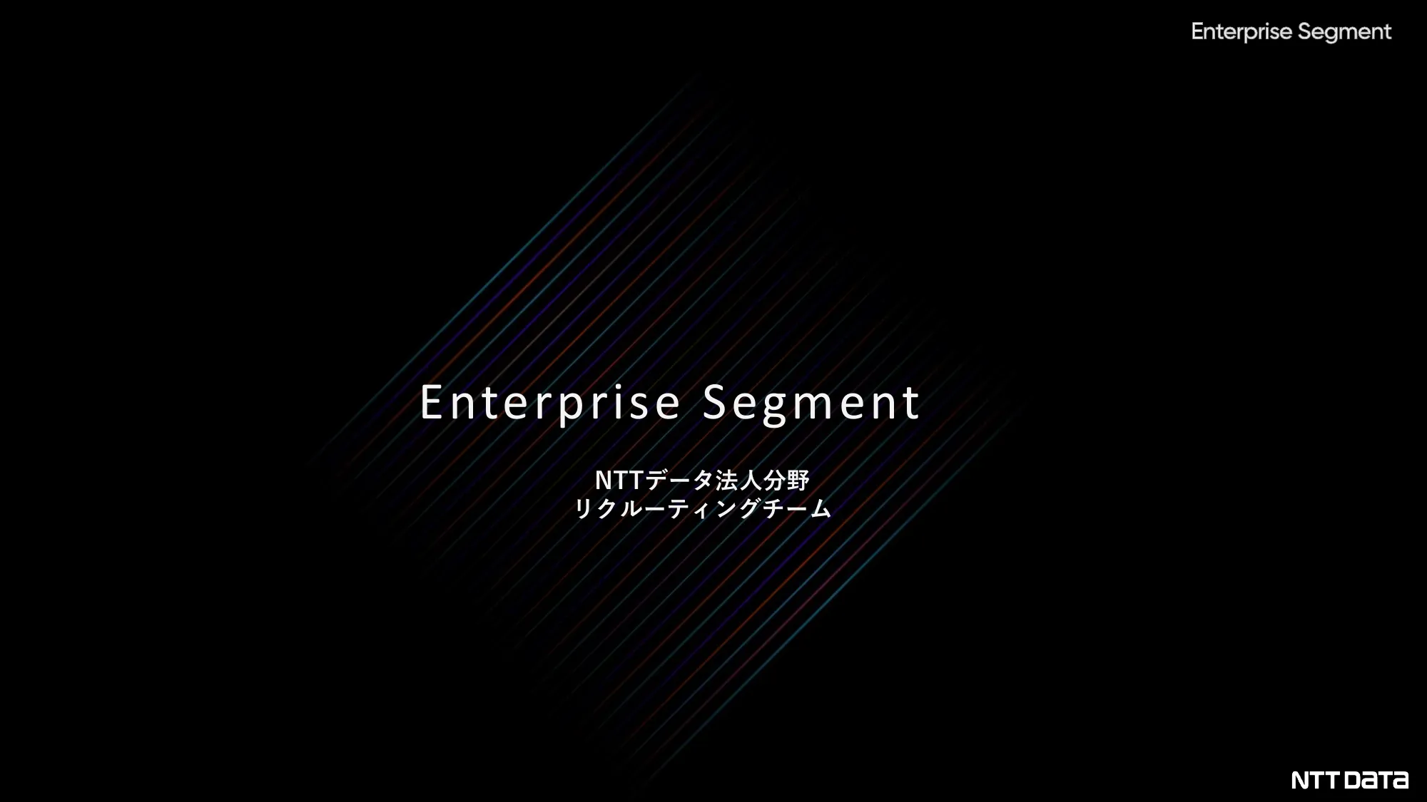 NTTデータ法人分野採用ピッチ資料