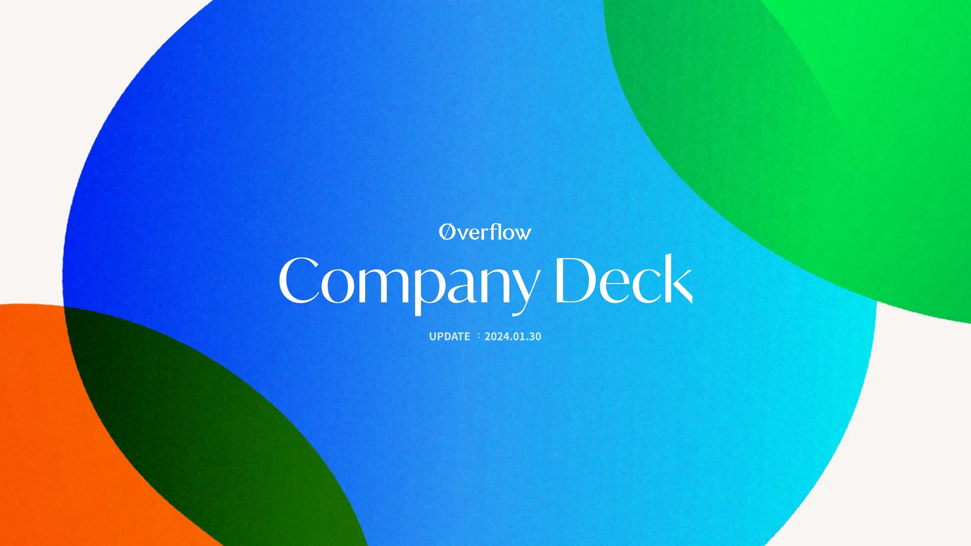 Company Deck｜株式会社overflow