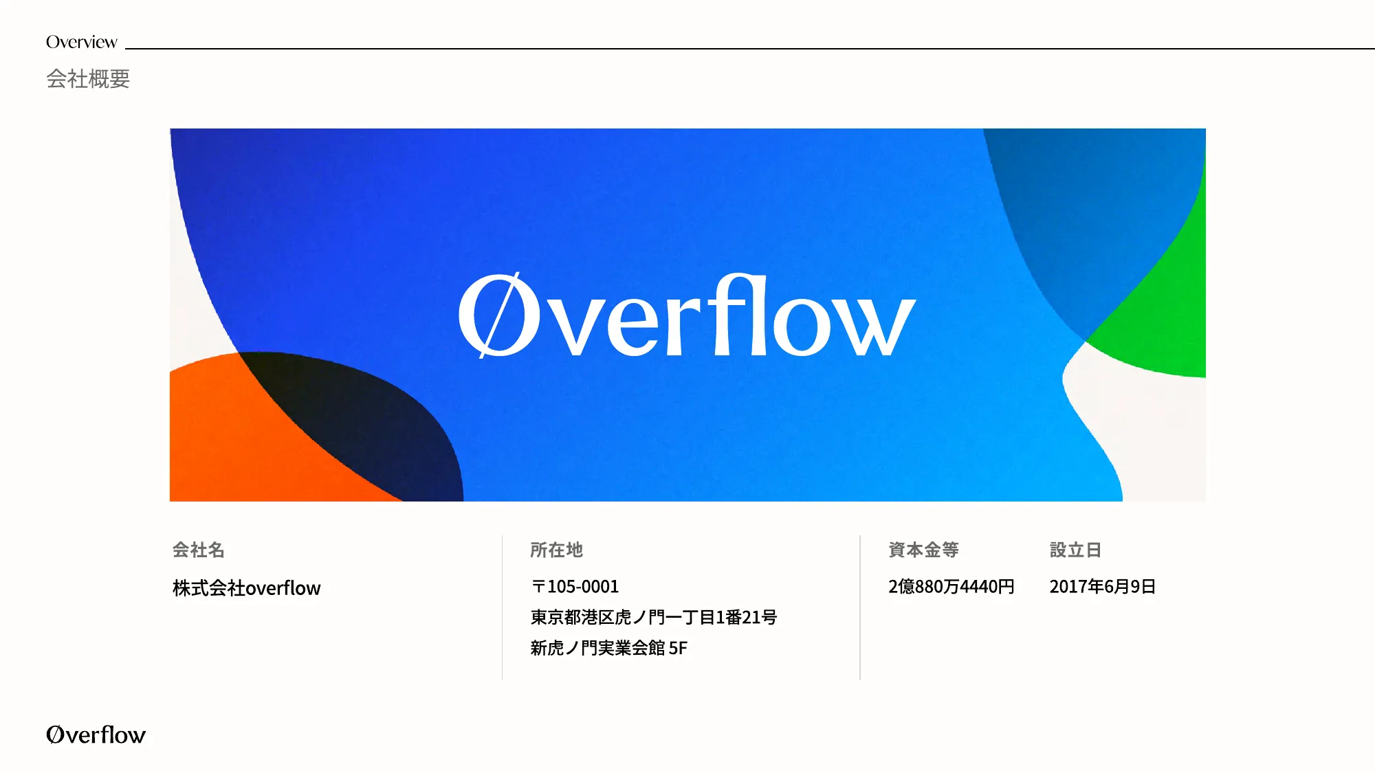 Company Deck｜株式会社overflow