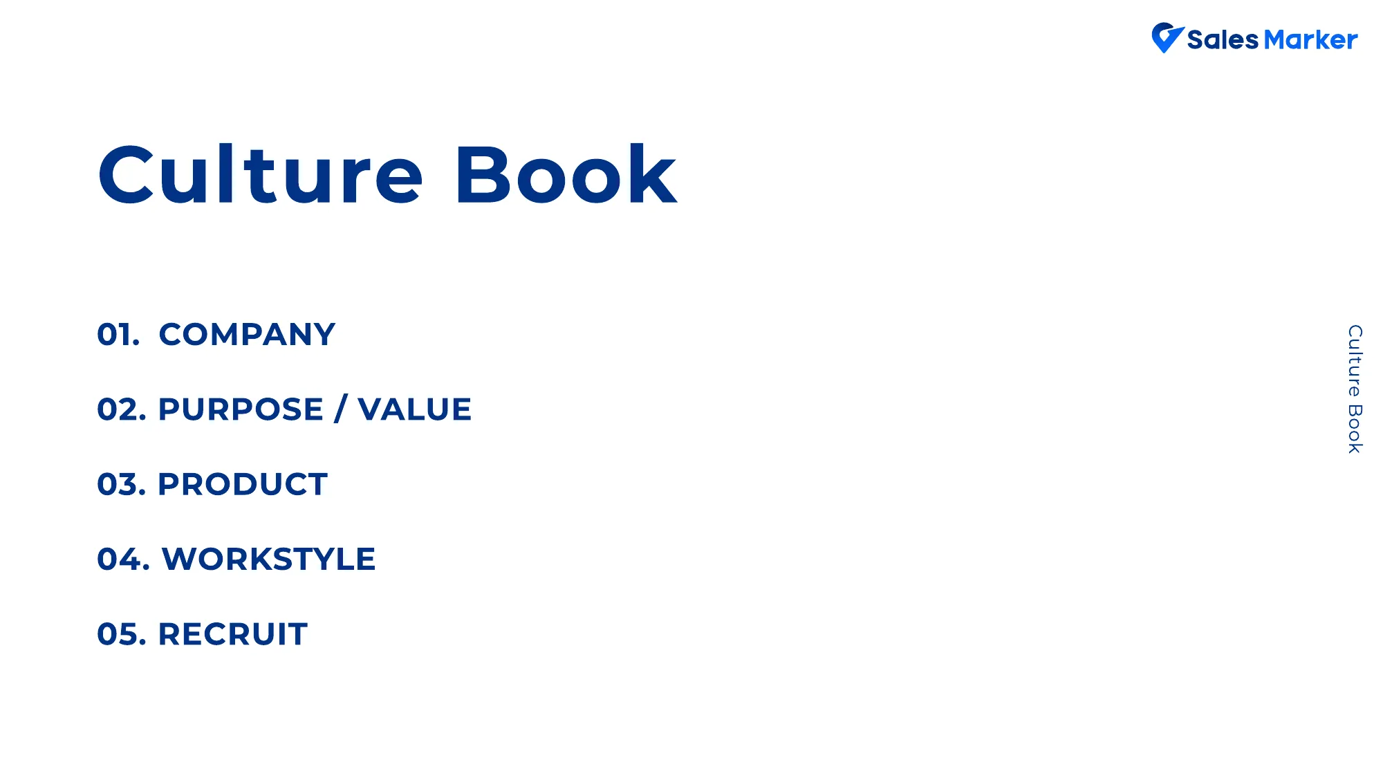 Sales Marker Culture book