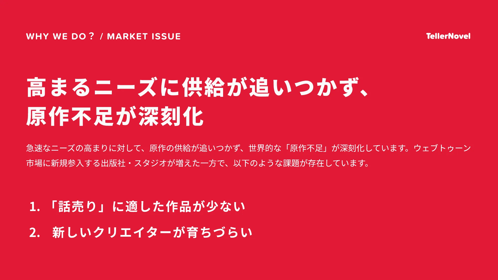 会社説明資料｜株式会社テラーノベル