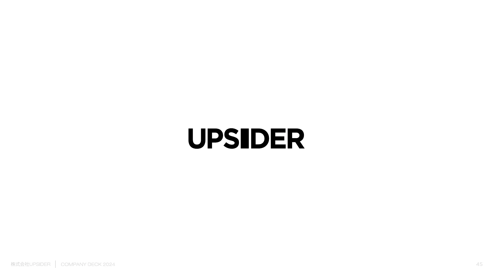 UPSIDER Company Deck